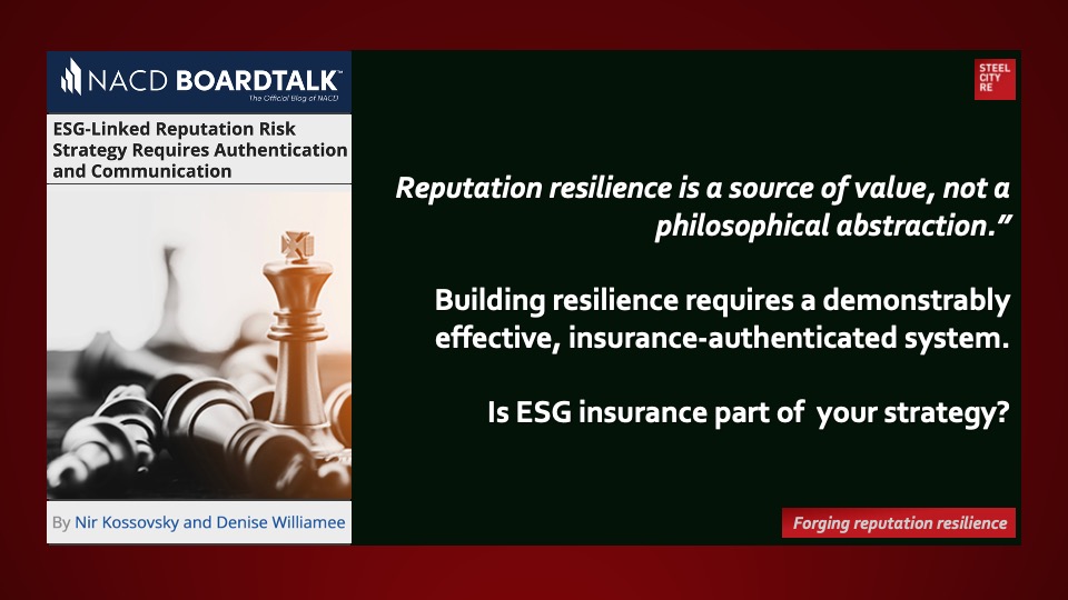 Building resilience requires a demonstrably effective, insurance-authenticated system.