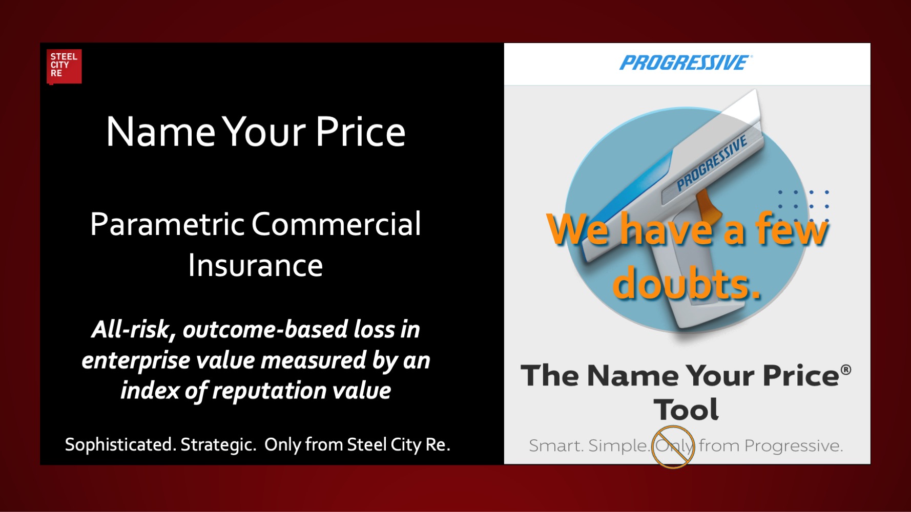 Parametric commercial insurance: name your price. All-risk, outcome-based loss in enterprise value measured by an index of reputation value