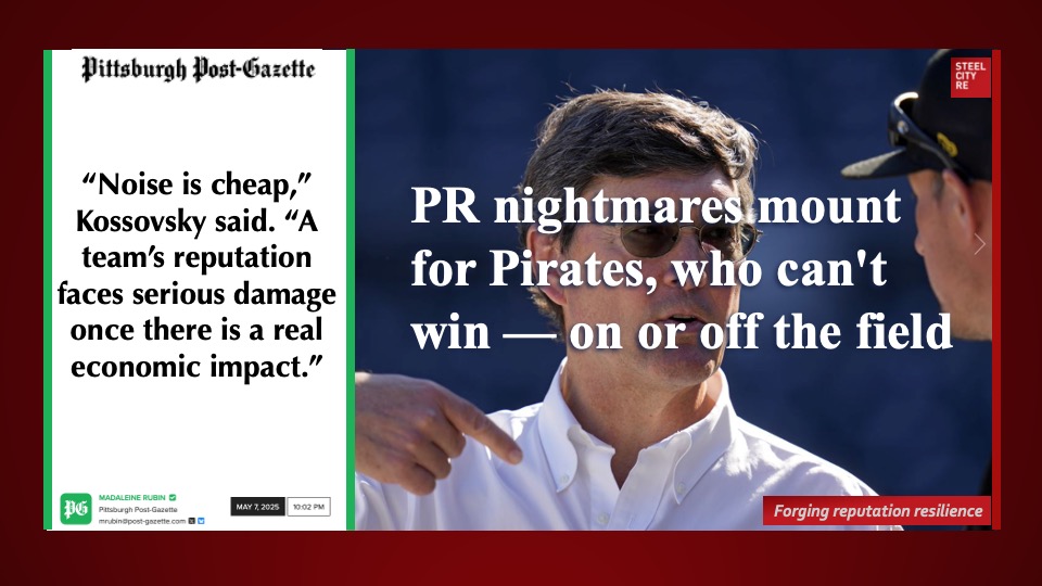 Pittsburgh Pirates Reputation Damage