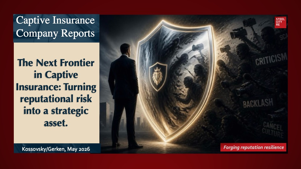 Captive programs can extend to cover corporate and D&O reputation risk — a strategic governance safeguard.
